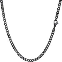 PROSTEEL Men Sturdy Cuban Chain Necklace, 3/6/9/12mm, 14" 18" 20" 22" 24" 26" 28" 30" Length, Gold Plated/316L Stainless Steel/Black (Send Box) 71.0 C