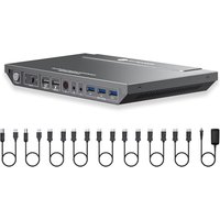 AV Access KVM Switch 2 Computers 2 Monitors DisplayPort 8K@60Hz 4K@165hz/144hz,DP KVM Switch Dual Monitors with USB 3.0 Ports, Audio Out IR Remote, wi