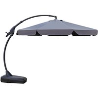 Grand patio Garden Parasol Umbrella with Base 300CM, Aluminium Cantilever with 8 Ribs, Crank Lift Operating, Large Patio Umbrella for Pool,Garden, Out