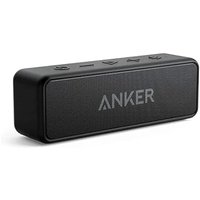 soundcore Anker 2 Portable Bluetooth Speaker with 12W Stereo Sound, BassUp, IPX7 Waterproof, 24-Hour Playtime, Speaker for Home, Outdoors, Travel Blac