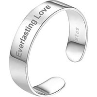 PROSILVER Men S925 Solid Sterling Silver Ring, Tube Boho Wide Band Ring, Custom Available, With S925 Stamp-Send Gift Box Custom-Smooth-5mm