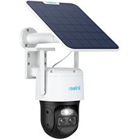 Reolink Solar Security Camera Outdoor Wireless with Auto Tracking&Auto Zoom, Dual Lens PTZ Camera with 360° Surveillance, 2.4/5GHz WiFi, 30m Color Ni