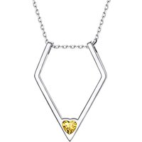 PROSILVER Women Silver Elegant Necklace, with Birthstone Jewelry-Send Gift Box Nov.