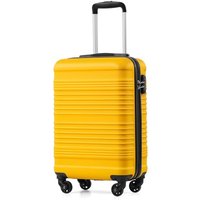 COOLIFE 55Ã35Ã20 Cabin Suitcase, Ryanair Cabin Bag with ABS Hard Shell, Lightweight Carry On Suitcase Included TSA Lock & 4 Spinner Wheels,Suitable