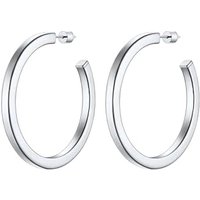PROSTEEL Hoop Earrings for Women 30/40/60/80MM Large Chunky Open Hoops Hypoallergenic Steel Hoop Earrings for Ladies, Gold Plated/Silver/Black -With G