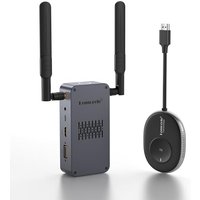 Lemorele 2025 Version 50M 5G Wireless HDMI Transmitter Receiver Supports up to 8 TX for 1 RX, 1 Source Displayed at a Time, for Streaming Video/Audio