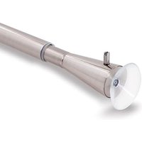 Shower Curtain Pole No Drilling, Spring Tension Pole, 34-56 Inch, 3/4 Inch Diameter, Suction Cup on Either End, 1PCS, Brushed Nickel