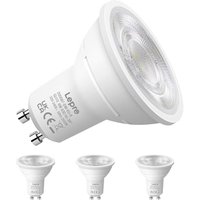 Lepro GU10 LED Spotlight Bulb, 630LM, 6W (80W Equivalent), Daylight White 6500K, 38° Beam Angle, Energy Saving Light Bulbs, Non-Dimmable, 4 Packs 4 C