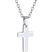 PROSTEEL Cross Necklace Mens, Cross Pendant with Adjustable Chain, Sliver Black Gold Plated Crucifix Necklace for Men 316L Stainless Steel Personalise
