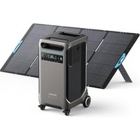 Anker SOLIX F3800 Portable Power Station with 400W Solar Panel, 3840Wh LiFePO4 Battery, 6000W AC output with 120V/240V, Solar Generator for Home Use,