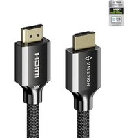 Valerion Ultra High Speed HDMI 2.1 Cable 2m/6.6ft, Certified 48Gbps, 8K@60Hz, 4K@120Hz, Dynamic HDR, ALLM/VRR Gaming, Braided 24K Gold Connectors, Com