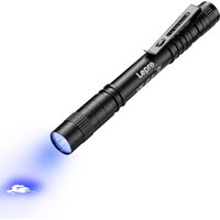 Lepro UV Light Pen, 365nm Ultraviolet Torch with Clip, Blacklight Detector for Bank Note, Bed Bugs, Resin, Pet Urine, Invisible Stain, Powered by 2 AA