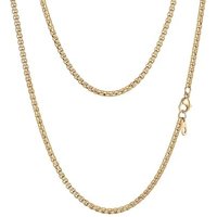 PROSTEEL Mens Necklace Chain Round Box Chain for Men Women Thin Black/Silver/Gold Plated Hypoallergenic 316L Stainless Steel Jewellery (with Gift Box)