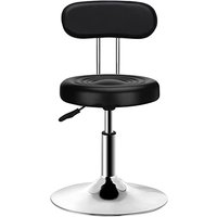 QiCheng&LYS Round Modern bar Stool Backrest PU Leather Height Adjustable 360 Swivel Stool,for Home Office Kitchen Barbershop Bar Spa Rotating Drawing
