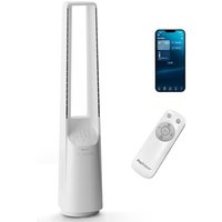 Pro Breeze® WiFi Silent Bladeless Portable Tower Fan - Ultra Quiet Standing Air Circulator with Remote Control, Timer, 10 Speeds & LED Display, Smart