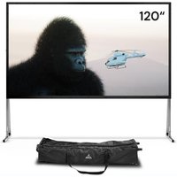 AWOL VISION 120" Folding Outdoor Projector Screen with Stand â 1.3dB Peak Gain, Wrinkle-Free Outdoor Movie Screen, Portable Projector Screen for UST