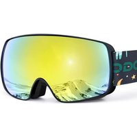 Odoland Children's Ski Goggles Snowboard Goggles for Boys and Girls, Helmet Compatible Mirrored Snow Goggles UV Protection Anti-Fog for Skiing Skating