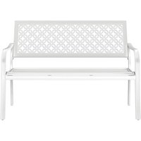 Grand patio Garden Bench, Outdoor Bench with 2-3 Seater, Rust Resistant, Stamped Pattern, Choice of Colours, Suitable for Indoor, Outdoor, Patio, Park