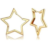 PROSTEEL Earrings for Women Stylish Star Hoops Silver/Gold Plated/Black 20/30/40/50/60mm for Ladies Girls With Gift Box