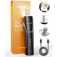 oneisall Dog Nail Grinders with 360°LED Lights,40db Silent Cordless Dog Claw Grinder, Groom Pro Dog Nail File,6 Speed Adjustable Painless Paws Pet Na