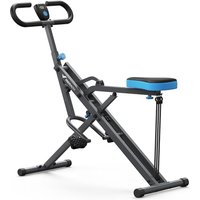 MERACH 2 in 1 Squat Rowing Machine, Easy Setup and Foldable Exercise Equipment, Glute Trainer, Glutes and Leg Home Workout Grey R07