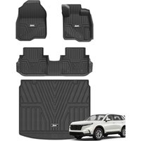 3W Floor Mats & Boot liner Fit for Honda CR-V 2023-2026, All Weather Dog Friendly TPE Car Mats, Waterproof Anti-Slip Easy to Clean Heavy Duty Rubber F
