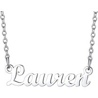 PROSTEEL Personalized Name Necklace Custom Name Pendant Dainty Jewellery Presents Gift for Women Girls Teenage Her, Stainless Steel/Gold Platd -Send G