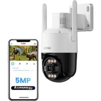 ZOSI 3K 5MP Outdoor Security Camera - WiFi 6 Wireless CCTV Camera for Home Security, Full-Color Night Vision, AI Human/Vehicle Detection, 2-Way Audio,