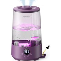 Homvana Humidifiers for Bedroom Home, 3.6L Cool Mist Top-Fill 34H Super Long Time, Quiet 16dB, Baby Humidifier, Oil Diffuser for Large Room, Plants, N