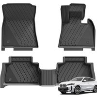 3W Floor Mats Fit for BMW X6 G06 2019-2026, All Weather Dog Friendly Thorex⢠Car Mat, Waterproof Anti-Slip Easy to Clean Heavy Duty Trunk Mat BMW Ac