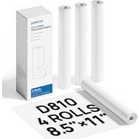POLONO D810 Thermal Printer Paper 8.5 x 11 Inch, Advanced Thermal Printing, US Letter Size Thermal Paper Compatible with D810, Size 8.5" x 11", 4 Roll