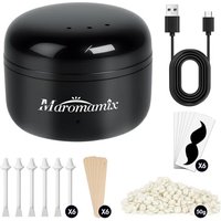 Waxing Kit for Women & Men - Mini Portable Wax Warmer for Nose/Ear/Eyebrow/Beard/Lip Fuzz Hair Removal with 50g Hard Wax Beans, 6 Applicators & 6 Nose