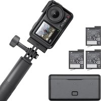 DJI Osmo Action 4 Adventure Combo - 4K/120fps Waterproof Action Camera with a 1/1.3-Inch Sensor, 10-bit & D-Log M Color Performance, 155° FOV, Up to