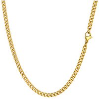 PROSTEEL Men Sturdy Cuban Chain Necklace, 3/6/9/12mm, 14" 18" 20" 22" 24" 26" 28" 30" Length, Gold Plated/316L Stainless Steel/Black (Send Box) 61.0 C