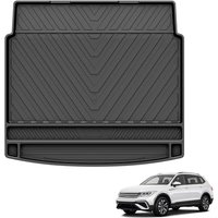 3W Boot Liner Fit for 2019-2024 Volkswagen Tiguan Second AD1/AX1, All Weather Pet Dog Friendly Recyclable TPE Heavy Duty Trunk Mats, Watetproof Easy C