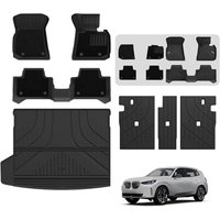 3W Double-layer Floor Mats & Boot liner & Seat Back Protector Fit for 2025 2026 BMW X3 G45 (Not for Plug-in Hybrid) Odorless Dog Friendly All Weather
