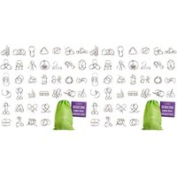 THE TWIDDLERS 72 Piece Metal Wire Brain Teaser Puzzle Set - IQ Mind Games Multipack, Educational Brain Teasers for Party Bag Fillers for Kids & Adults