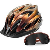 #ad Amazon Odoland_AV-UK Odoland Flash Bike Helmet with Cycling Sunglasses - Adult Cycling Helmets for Road Bike Mountain Bike - Adjustable Lightweight Cycling Helmet for Men