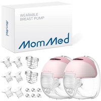 MOMMED Double Breast Pumps, Breast Pumps Hands Free with 3 Mode & 12 Levels, Rechargeable, Leak-Proof Design Electric Breast Pumps, 24 mm Wearable Bre