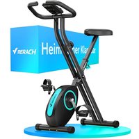 #ad Amazon Merach UK MERACH Folding Exercise Bike, Home Trainer with LCD Display, 16-Level Magnetic Resistance Foldable Stationary Exercise Bike, Comfortable Seat, Space-S