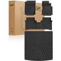 3W Floor Mats & Boot Liner Fit for Volkswagen ID.7/ ID.7 Tourer 2023-2025,TPE All Weather Custom Car Mat for VW id7, Pet Friendly Full Coverage Waterp