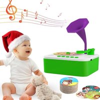 Retysaz Kids Phonograph with 96 Cards, story music player for kids 3-12 Musical Sensory Toy for boy girl,toddler Pre-Kindergarten toy Early Childhood