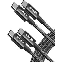 Anker 333 USB C to USB C Charger Cable (6ft/1.8m 100W, 2-Pack), Fast Charge for MacBook Pro, iPhone 17/16/15, iPad Pro, Samsung Galaxy,and More Black