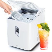 Pro Breeze® Ice Maker Machine, Large Countertop Ice Cube Maker with Ice Scoop, 15 kg Compact Self-Cleaning Ice Machine, Ice Ready in 6-9 Mins, 2 Size