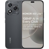 HONOR 400 Lite Unlocked 5G Android AI Smartphone, AI Camera Button,108MP Camera,8GB+256GB Storage,Water Resistance,Velvet Black, 6 Months Extended War