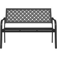 Grand patio Garden Bench, Outdoor Bench with 2-3 Seater, Rust Resistant, Stamped Pattern, Choice of Colours, Suitable for Indoor, Outdoor, Patio, Park