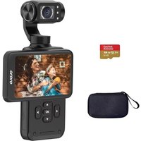 ORDRO M5 Video Camera, Vlogging Camera, 3-Axis Gimbal Stabilization, 4K 60fps, Face Tracking, 3.5inch Rotatable Touchscreen Vlog Camera for YouTube