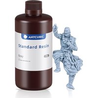 ANYCUBIC 3D Printer Resin, 405nm High Precision Fast Curing Photopolymer Resin for LCD 3D Printing 1kg Grey Gray 1kg