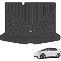 3W Boot Liner Fit For Volkswagen ID.3 E11-E12 2020-2026, All Weather Dog Friendly TPE Boot Mats, Custom Fit ID.3 Car Liner, Waterproof Non Slip Trunk