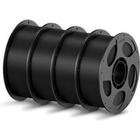 ANYCUBIC PLA Filament 1.75mm, 3D Printer Filament, Intelligent Identification, Dimensional Accuracy +/- 0.02mm, 4 Pack 1KG Reusable Spool, Black*4 4kg